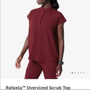 Figs rafaela burgundy scrub top